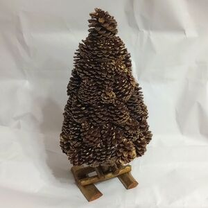 Gold pine cone Christmas tree